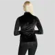 Montar MoValerie Velours blouse met lange mouwen en kristallen
